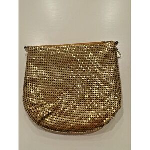 Vintage Whiting & Davis Mesh‎ Bag Gold Tone 5.25" X 5.75" No Strap